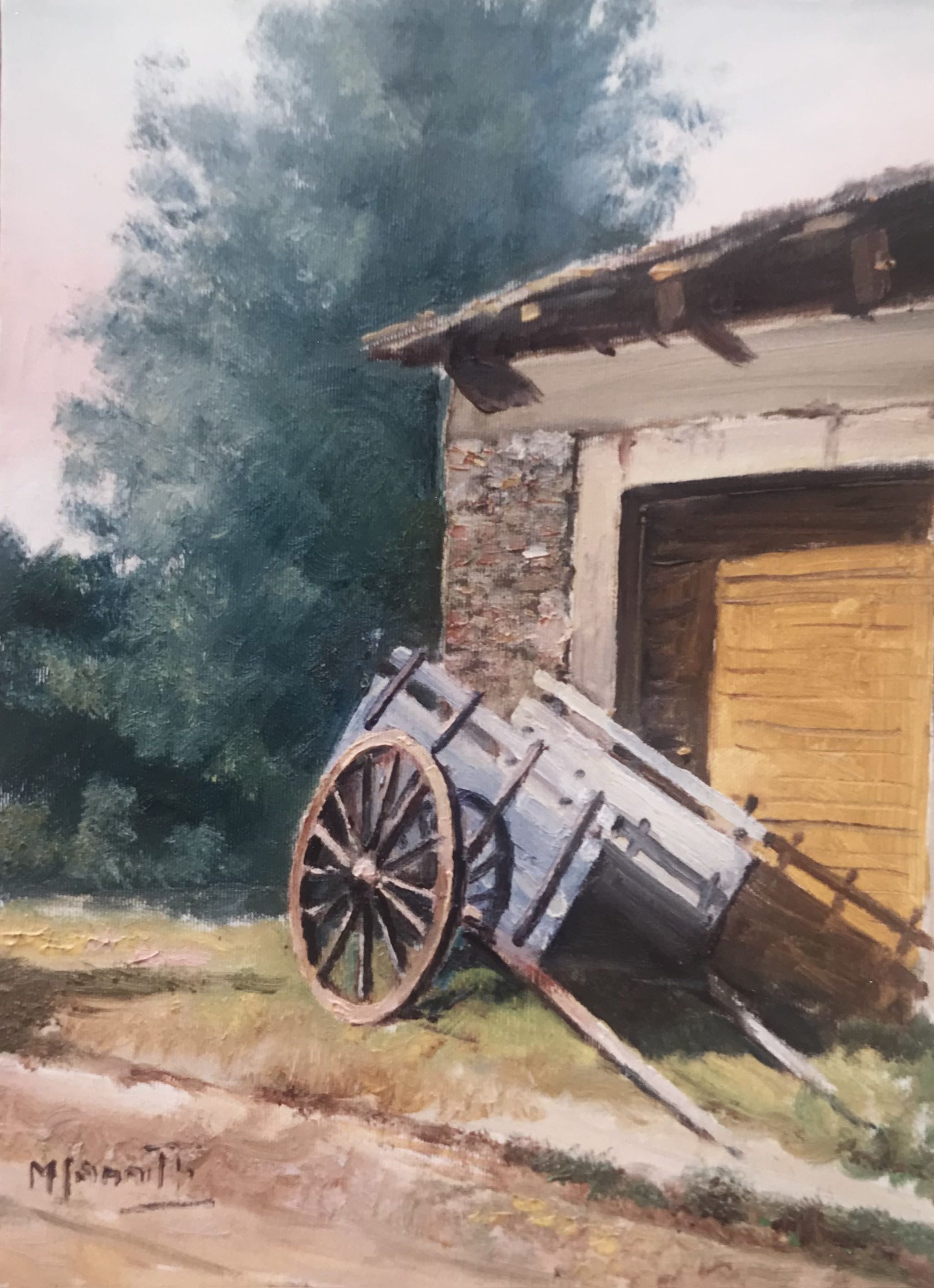 Carretto al sole - olio su tela 30x40