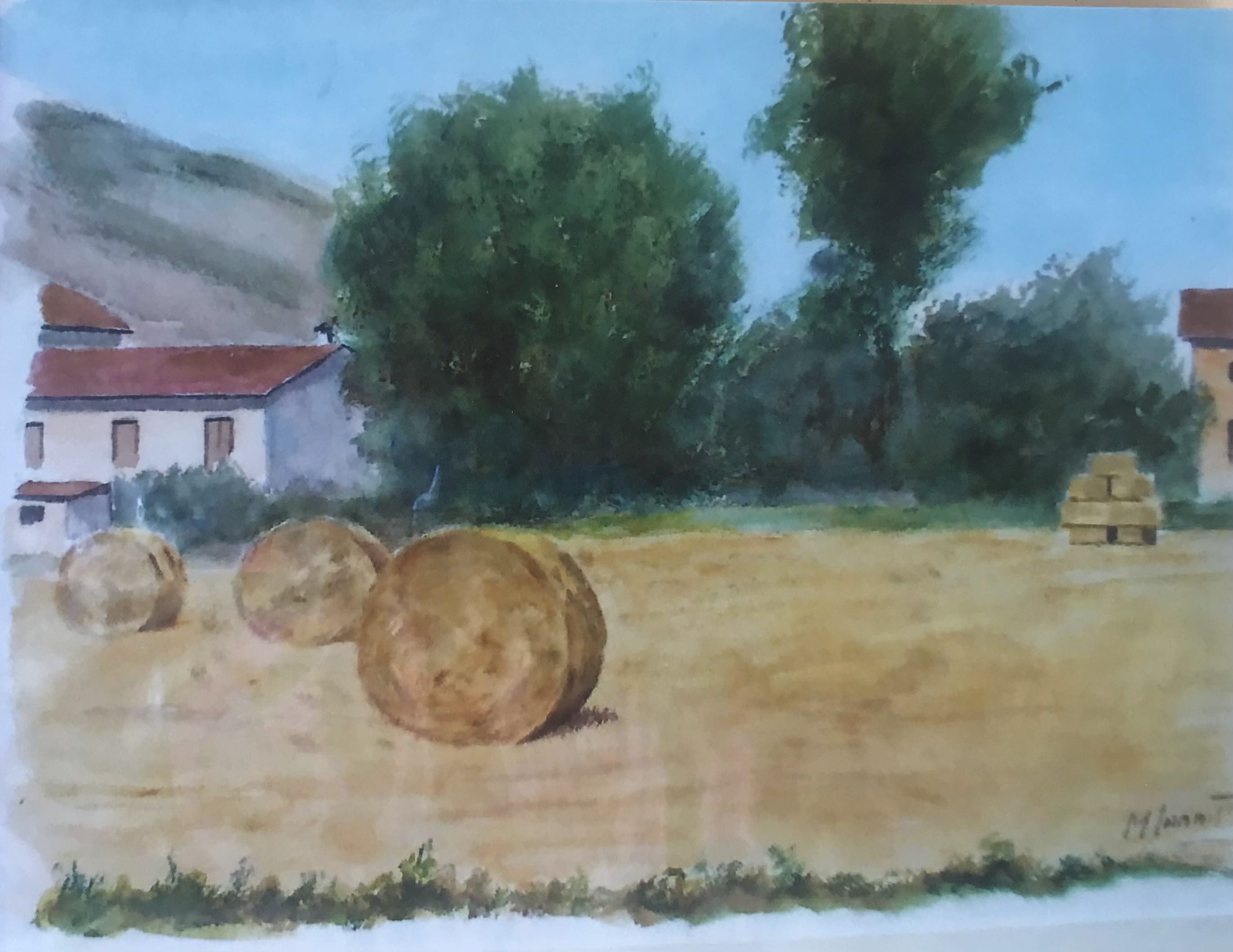 Covoni di fieno - Acquerello 30x40