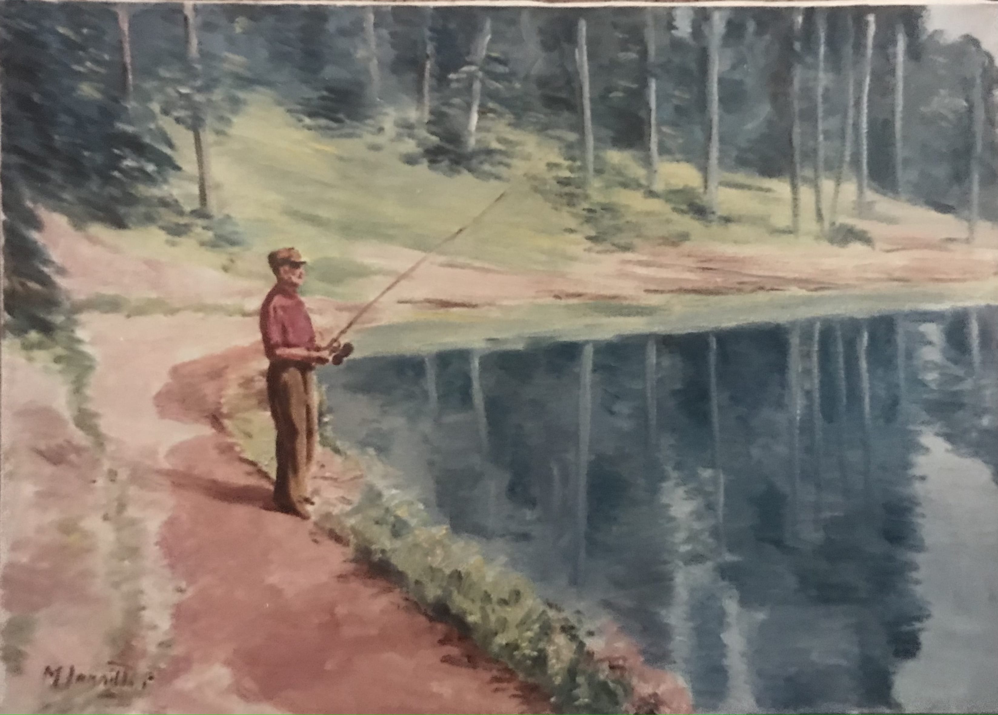 Il Pescatore - olio su tela